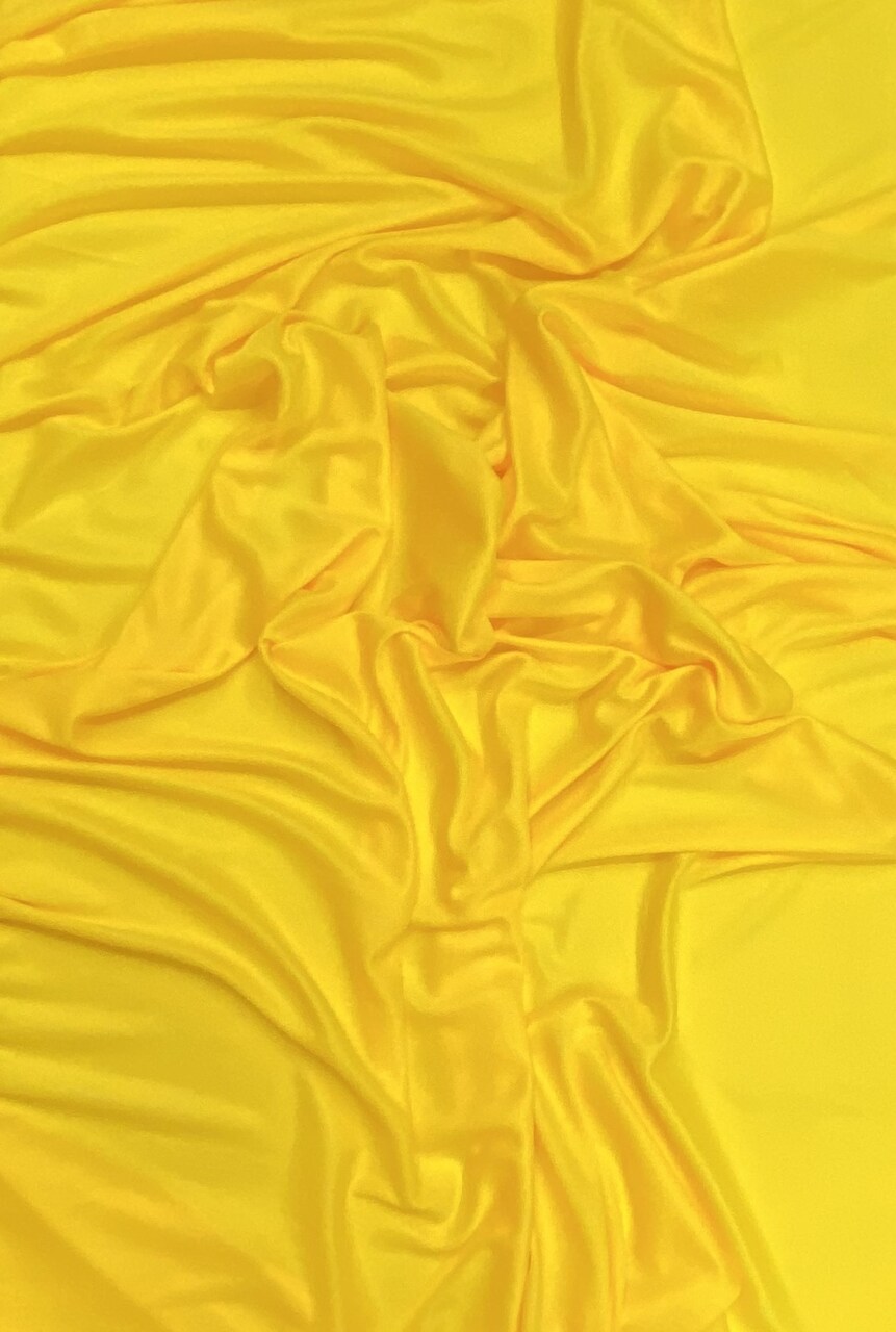 1 Yard Matte Yellow Stretch Lining Fabric 60″ Wide for Dresses and DIY Crafts